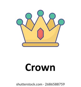 Ícone Crown Vetor que pode facilmente modificar ou editar


