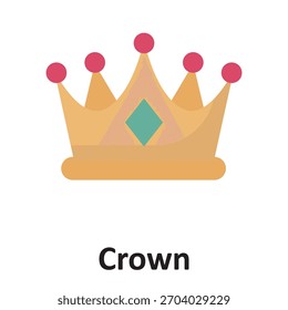 Icono del Vector de la corona que puede modificar o editar fácilmente
