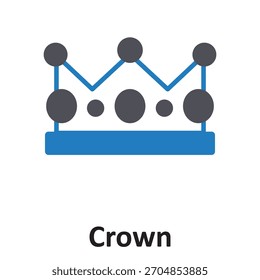 Icono del Vector de la corona que puede modificar o editar fácilmente

