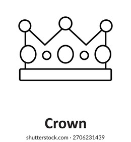 Icono del Vector de la corona que puede modificar o editar fácilmente

