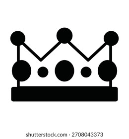 Crown Vector Icon, das leicht geändert oder bearbeitet werden kann

