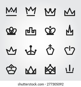 crown vector icons