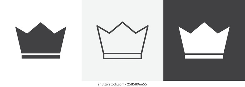 Crown vector icons collection graphic designs for ui designs