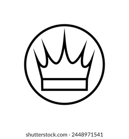 Iconos de vector de corona. Símbolo de ilustración de la corona real. logotipo o signo del rey.