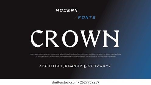 Crown vector illustration of alphabet letter A to Z