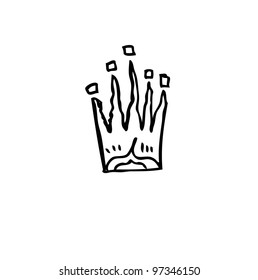 crown vector illustration doodle hand drawn