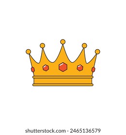 Ilustración vectorial de la Corona. Estilo atractivo