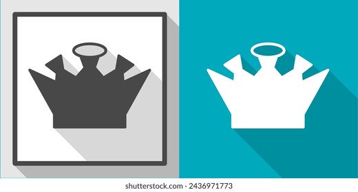 Crown vector illustration icon with shadow. Illustration for business.