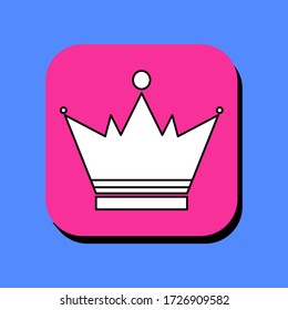 Crown vector illustration icon. Crown icon in two-dimensional shape. The concept of luxury award by using a crown modern icon.