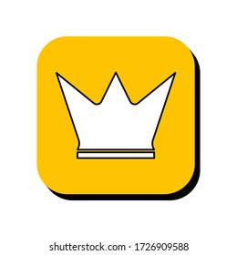 Crown vector illustration icon. Crown icon in two-dimensional shape. The concept of luxury award by using a crown modern icon.