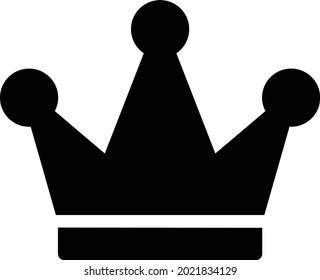 crown vector illustration isolated on a transparent background . glyph vector icons for concept or web graphics.