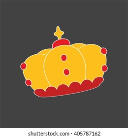 Crown vector illustration isolated on black background