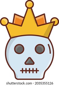 ilustración del vector de corona en un fondo transparente. Símbolos de calidad premium. Icono de color plano de línea vectorial para el concepto y el diseño gráfico.
