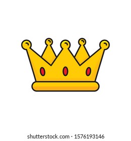 Crown vector illustration with simple design isolated on white background 