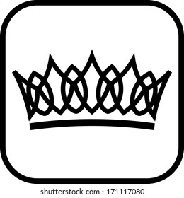 Crown vector isolated