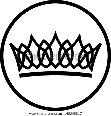 Crown vector isolated
