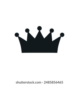 Crown vector king icon. Princess queen simple crown icon shape