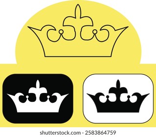 Crown Vector line art Design