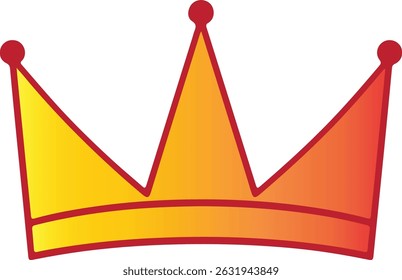 Crown vector line art illustration