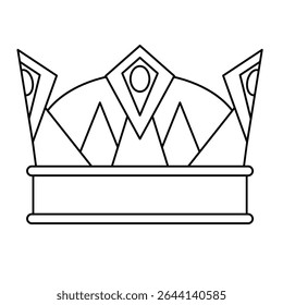 Crown vector, crown line drawing, crown line art, crown clipart   