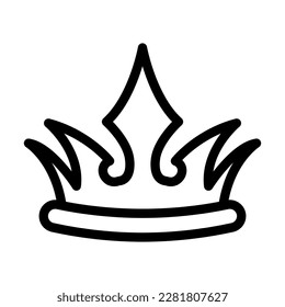 Crown Vector Line Icon Design