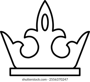 Crown Vector Line Icon Design