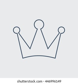 Crown Vector Line Icon. Eps.-10.