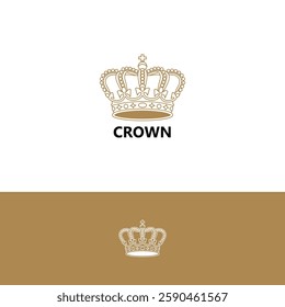 Crown vector logo design template