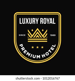 Crown - vector logo/icon label
