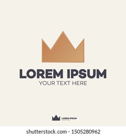 Crown vector logotype gold style for beauty and fashion design, royal icon, princess diadem symbol, pop art element, luxury shopping sign, premium label. 10 eps