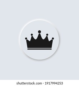 Crown vector neumorphism design icon