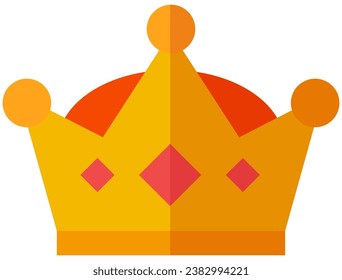Crown vector on white background.