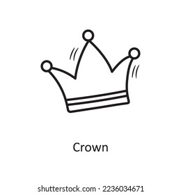 Ilustración de diseño de iconos de contorno vectorial de corona. Símbolo de Navidad sobre el fondo blanco Archivo EPS 10