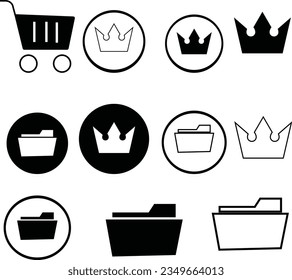 Crown vector scrapbooking elements. Doodle funny royal , crown, headdress, cap with diamonds, gem, jewel.