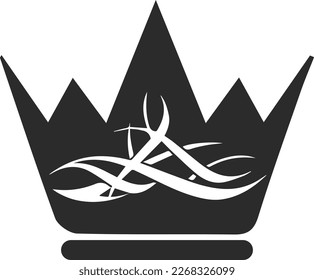 Crown vector, crown silhouette symbols black vector