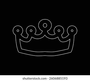 crown vector simple outline design illustration