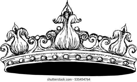 Crown. Vector sketch