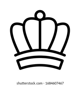 crown vector thin line icon 