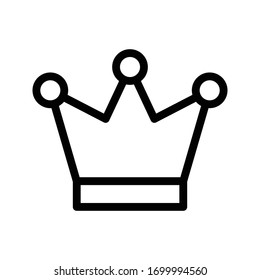 crown vector thin line icon 