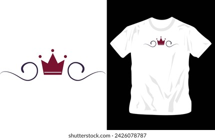 crown vector t-shirt design, ready to print vector