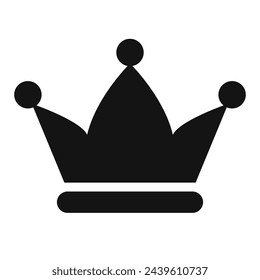 Crown vector web icon isolated on white background. Top quality royal symbol, authority concept, crown silhouette illustration