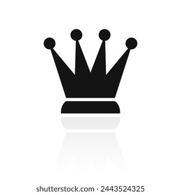 Crown vector web icon isolated on white background. Abstract authority symbol, royal emblem, coronation clip art