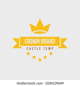 Crown vintage logotype concept element royal emblem illustration luxury monogram isolated