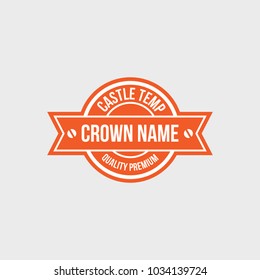 Crown vintage logotype concept element royal emblem illustration luxury monogram isolated