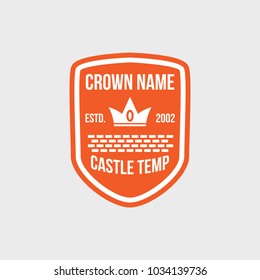 Crown vintage logotype concept element royal emblem illustration luxury monogram isolated