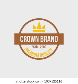 Crown vintage logotype concept vector illustration emblem abstract