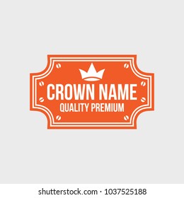Crown vintage logotype concept vector illustration emblem abstract