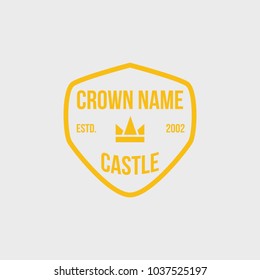 Crown vintage logotype concept vector illustration emblem abstract