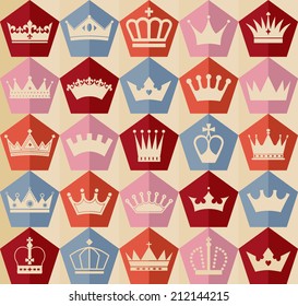 Crown vintage pattern