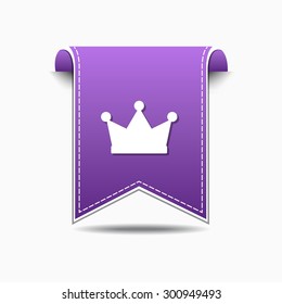Crown Violet Vector Icon Design